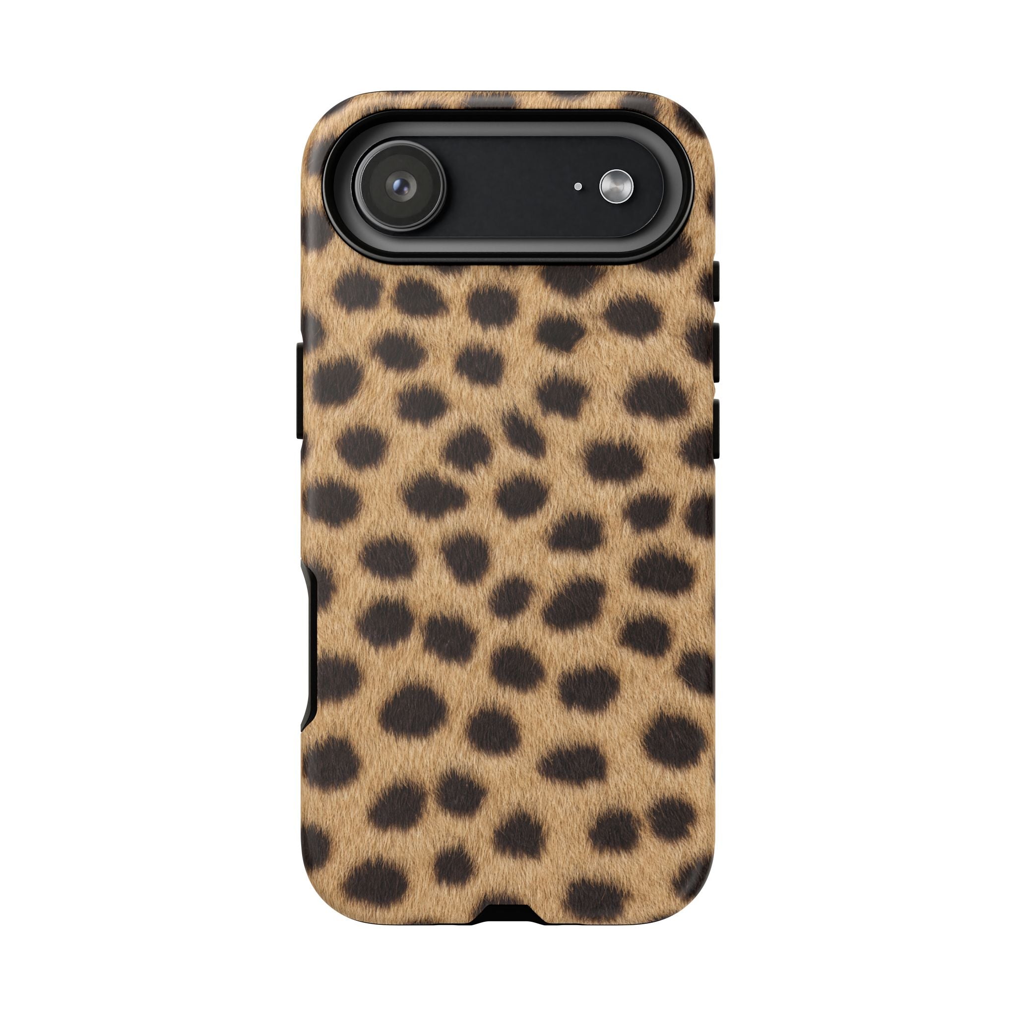 Cheetah Print Phone Case - Real Spot Tough Case for iPhone and Samsung, Bold Tan Animal Print