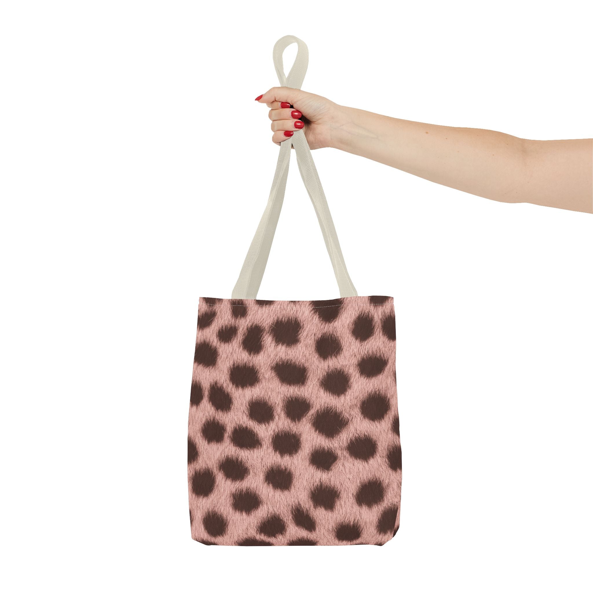 Pink Cheetah Print Tote Bag - Blush Real Spot Canvas Tote, Bold Animal Print Shoulder Bag, 3 Sizes