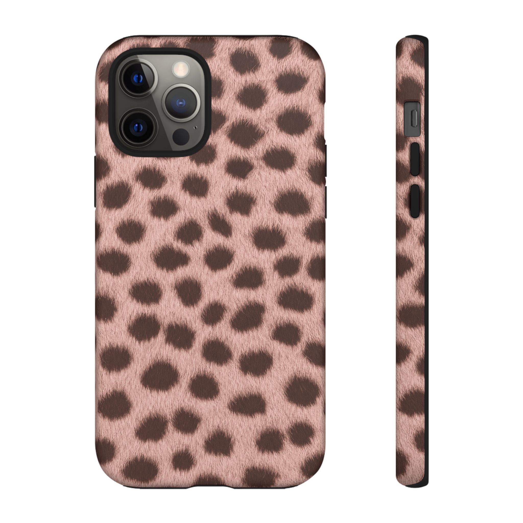 Pink Cheetah Print Phone Case - Blush Real Spot Tough Case for iPhone and Samsung, Soft Animal Print