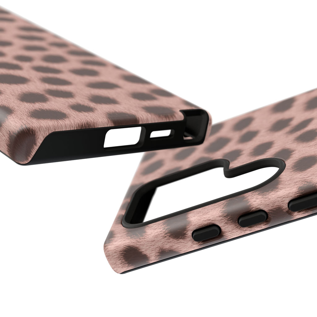 Pink Cheetah Print Phone Case - Blush Real Spot Tough Case for iPhone and Samsung, Soft Animal Print