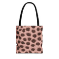 Pink Cheetah Print Tote Bag - Blush Real Spot Canvas Tote, Bold Animal Print Shoulder Bag, 3 Sizes
