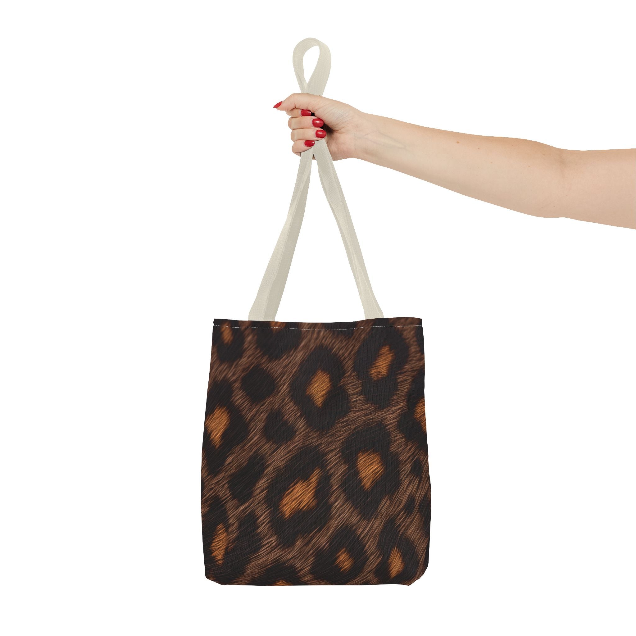 Dark Leopard Print Tote Bag - After Dark Espresso Canvas Tote, Moody Animal Print Shoulder Bag, 3 Sizes