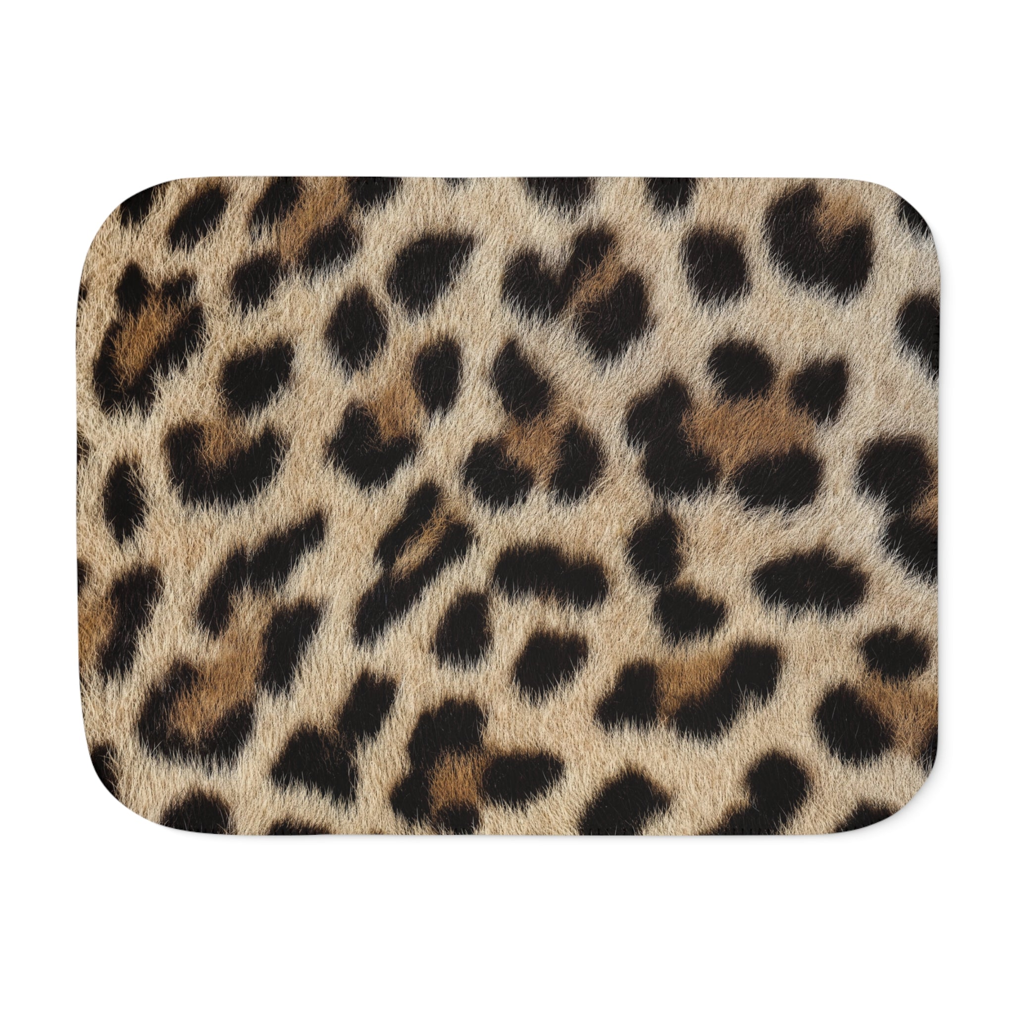 Leopard Print Sherpa Blanket - Tan Cheetah Throw, Photoreal Animal Print, 3 Sizes