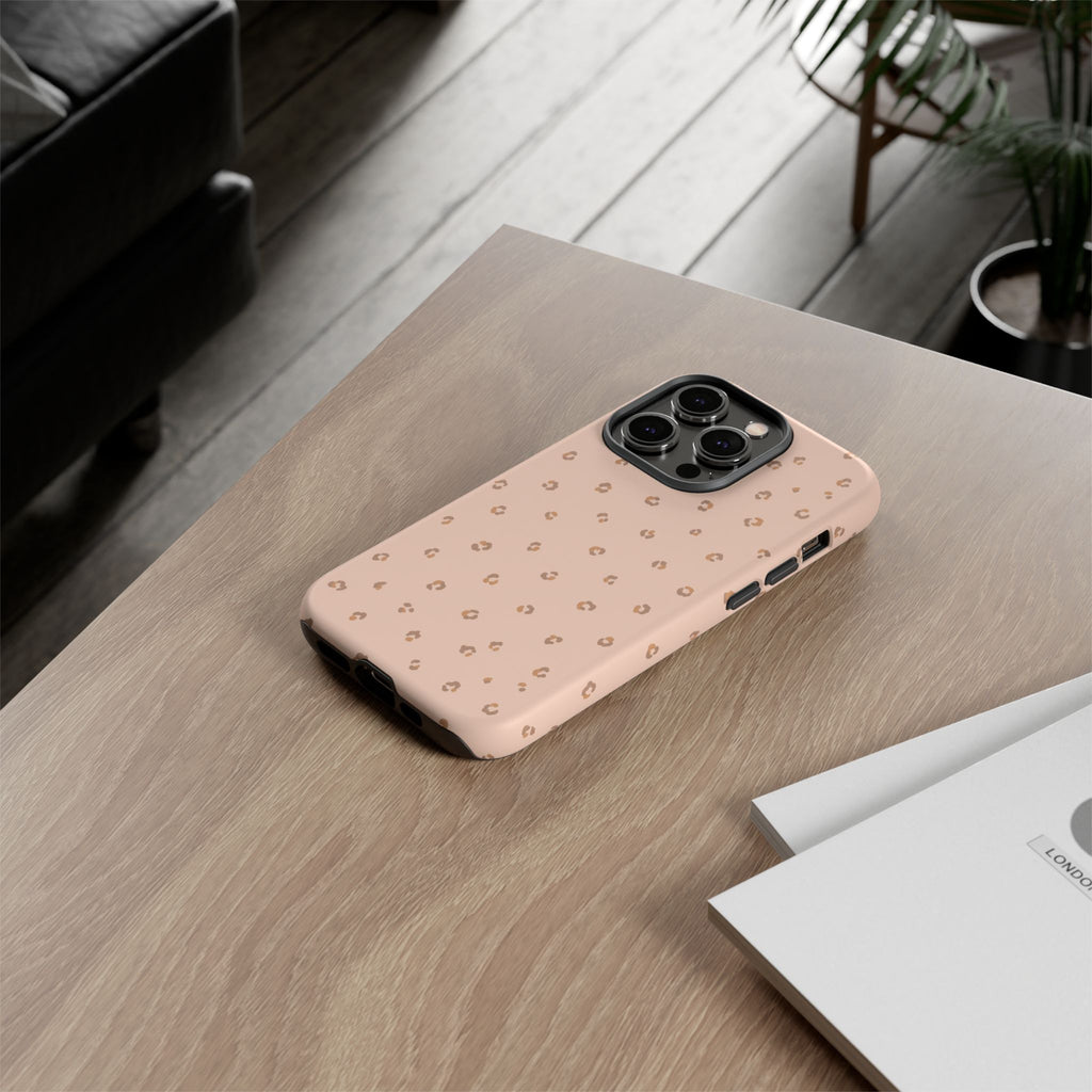 Pink Leopard Phone Case — Soft Blush