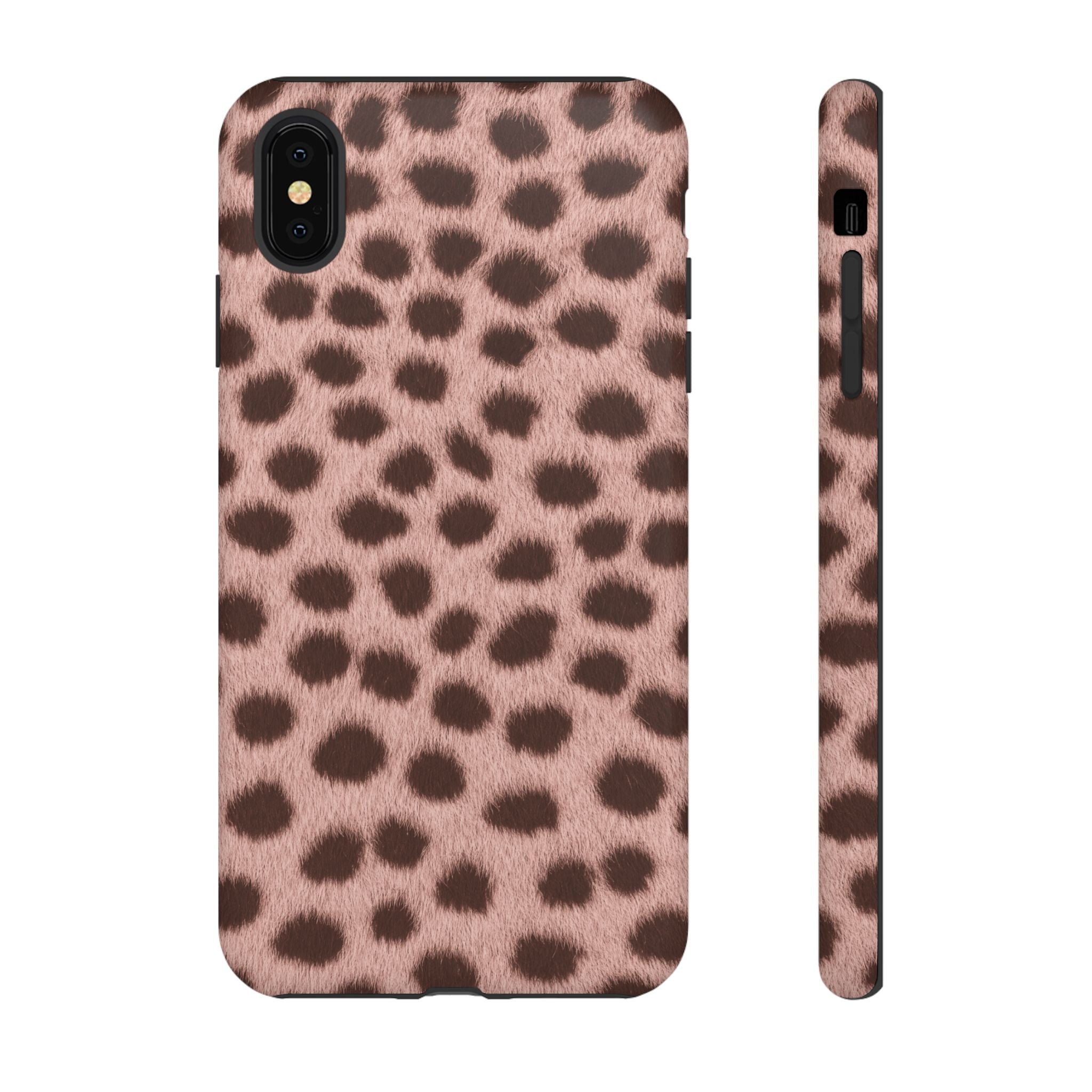 Pink Cheetah Print Phone Case - Blush Real Spot Tough Case for iPhone and Samsung, Soft Animal Print