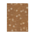 Fawn deer print toddler blanket in warm russet tan with creamy dapples