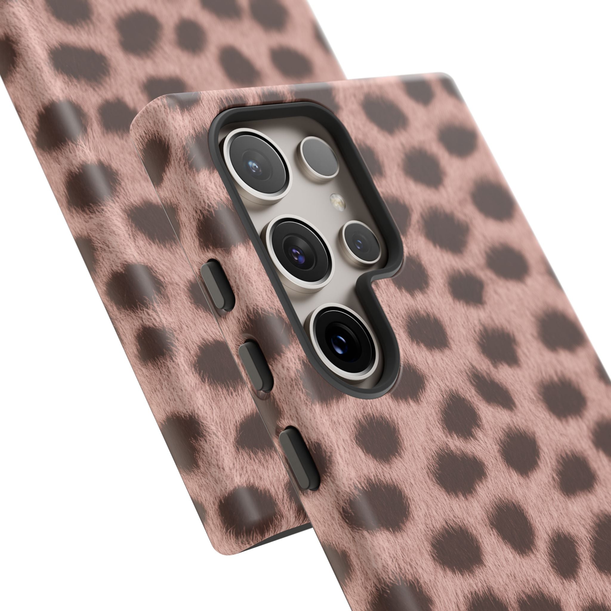 Pink Cheetah Print Phone Case - Blush Real Spot Tough Case for iPhone and Samsung, Soft Animal Print