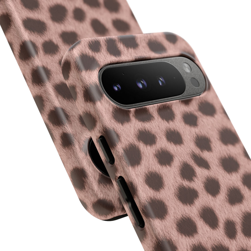 Pink Cheetah Print Phone Case - Blush Real Spot Tough Case for iPhone and Samsung, Soft Animal Print
