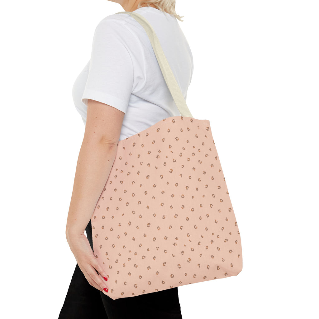 Ditsy Spot Tote Bag — Minimal Blush