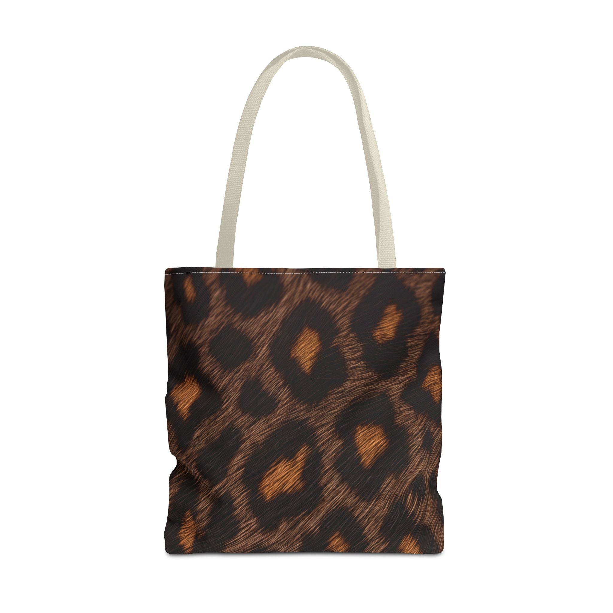 Dark Leopard Print Tote Bag - After Dark Espresso Canvas Tote, Moody Animal Print Shoulder Bag, 3 Sizes