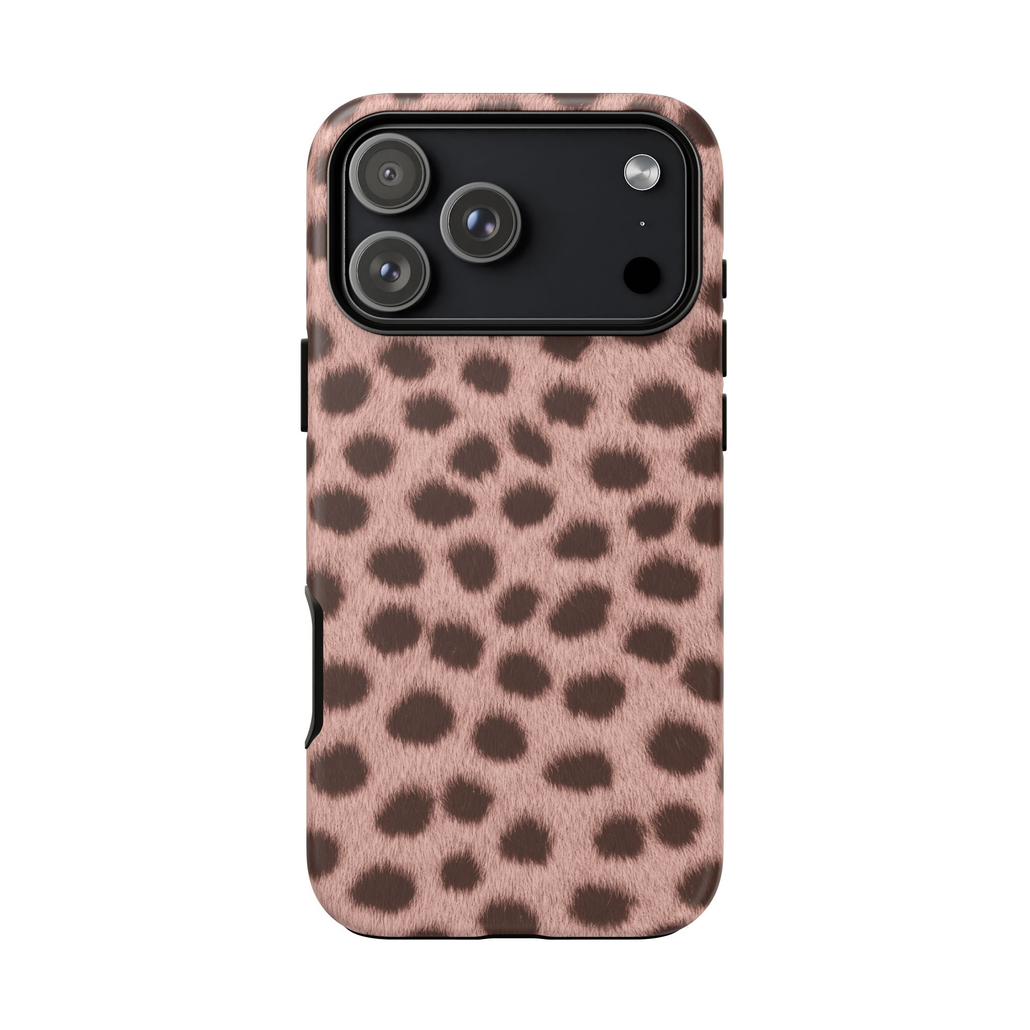 Pink Cheetah Print Phone Case - Blush Real Spot Tough Case for iPhone and Samsung, Soft Animal Print