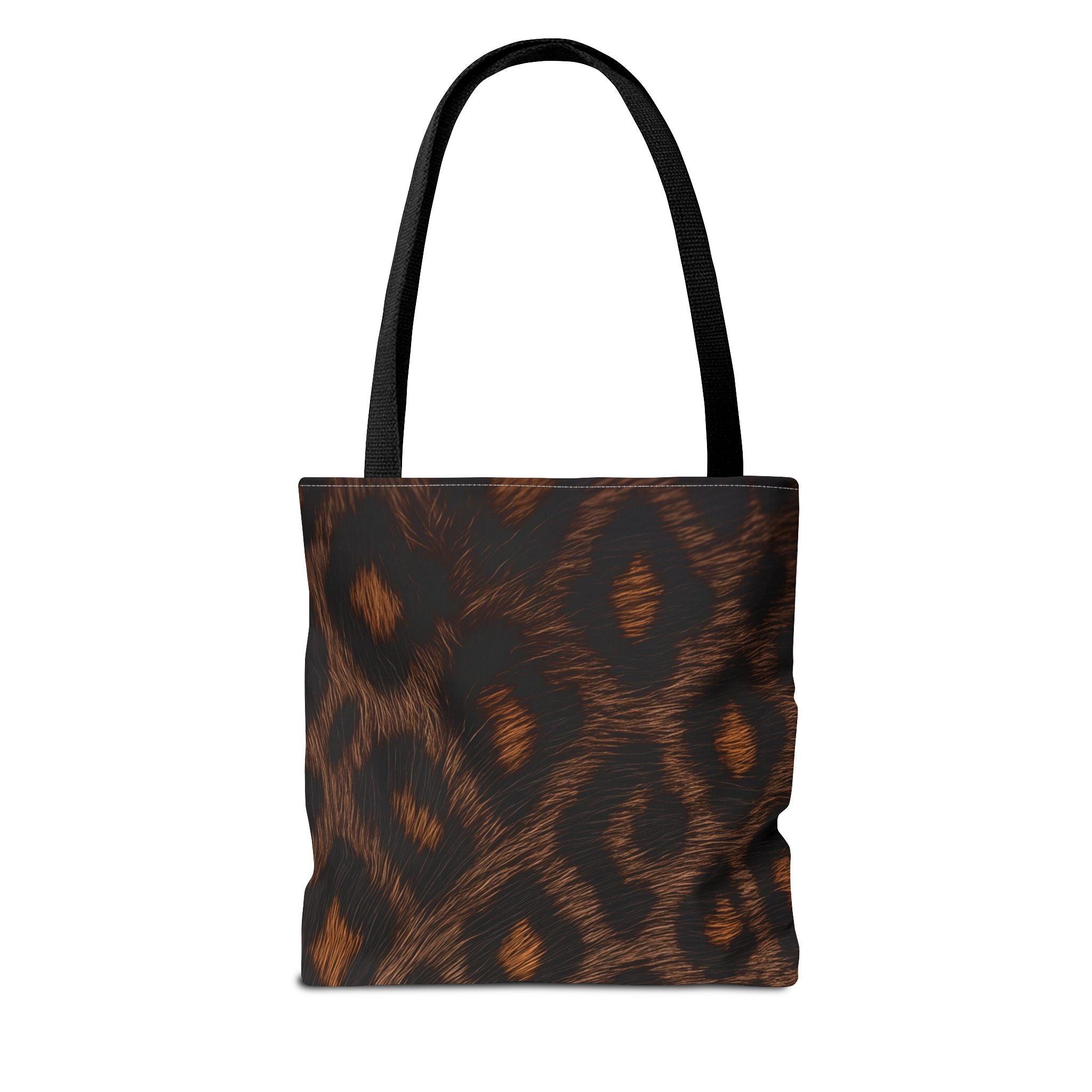 Dark Leopard Print Tote Bag - After Dark Espresso Canvas Tote, Moody Animal Print Shoulder Bag, 3 Sizes