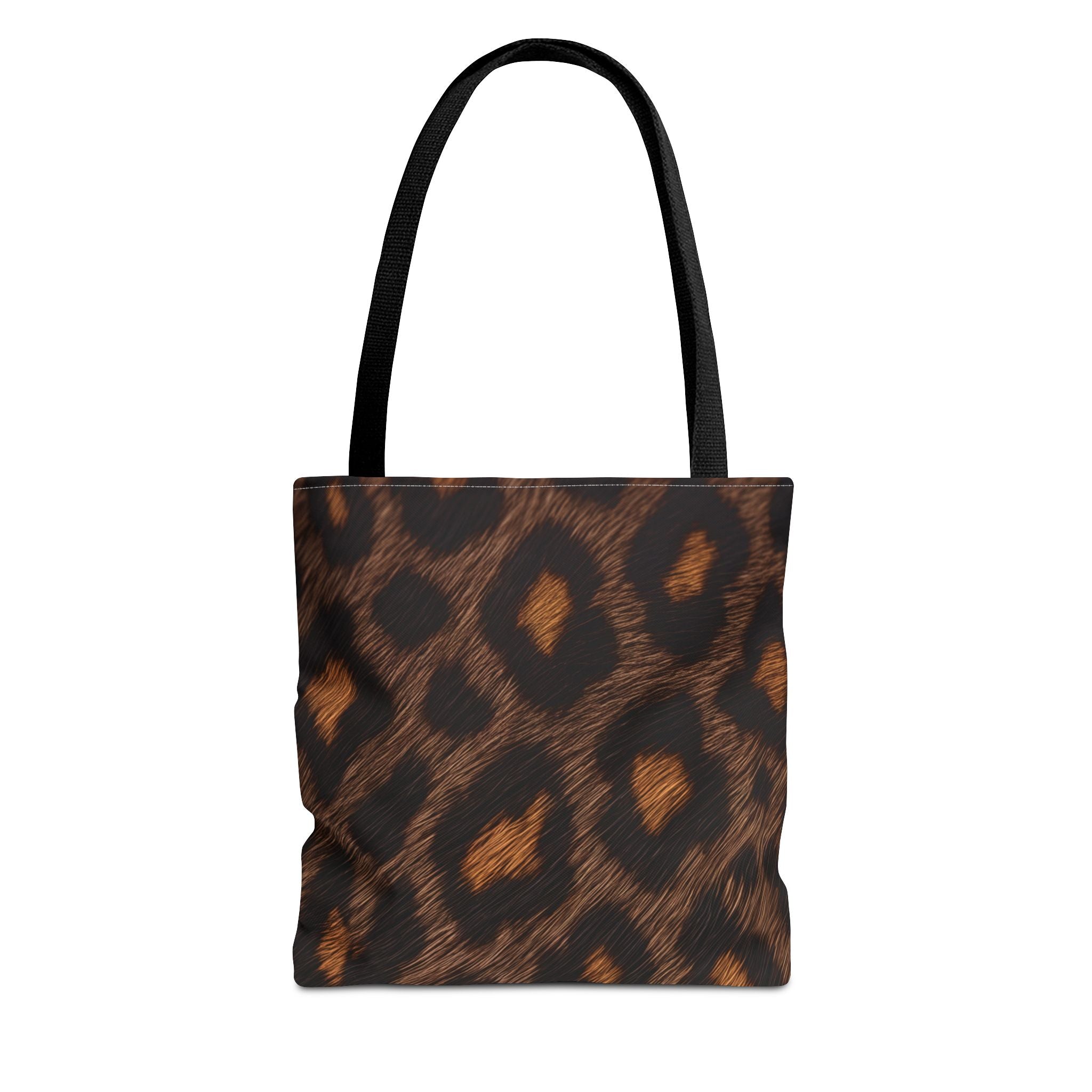 Dark Leopard Print Tote Bag - After Dark Espresso Canvas Tote, Moody Animal Print Shoulder Bag, 3 Sizes