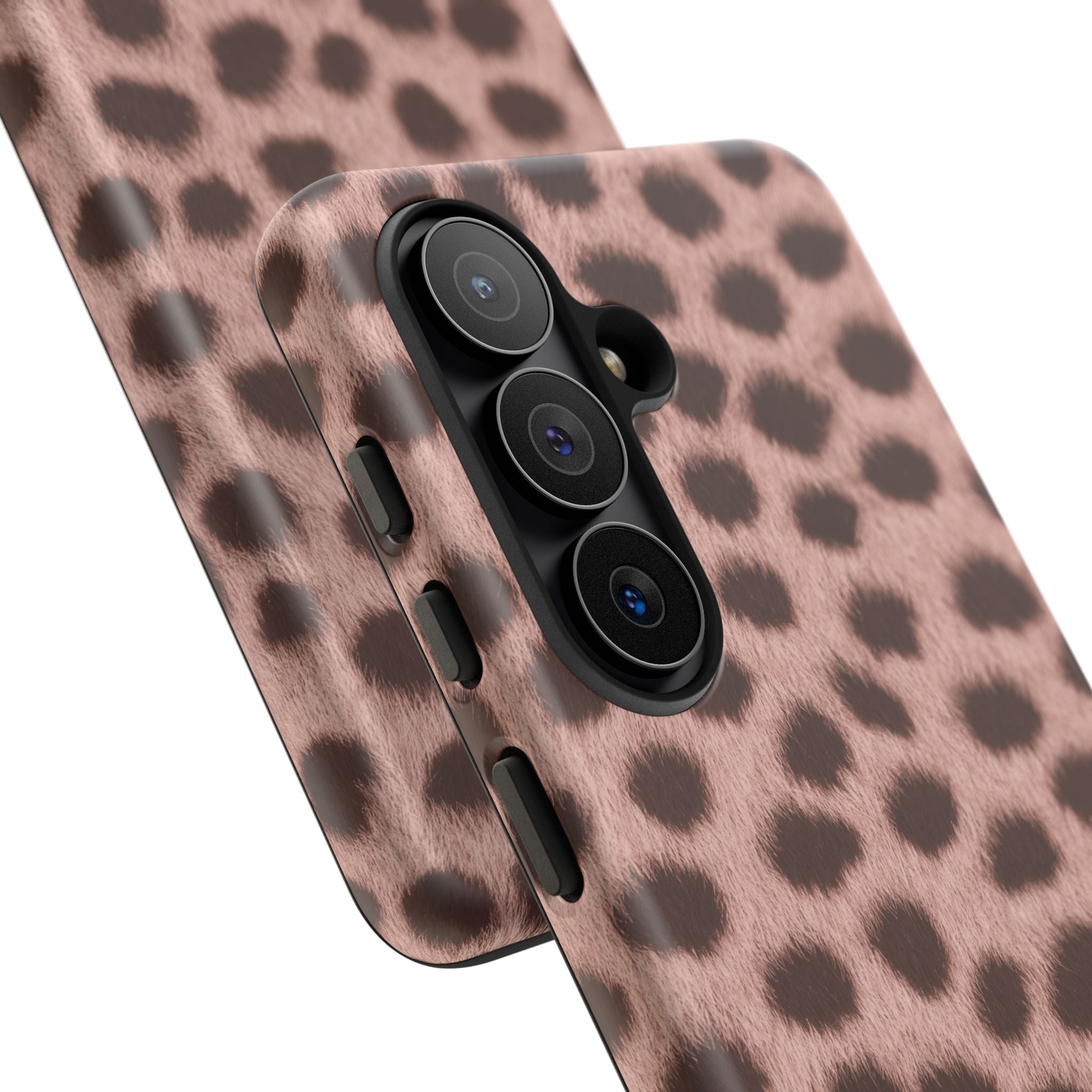 Pink Cheetah Print Phone Case - Blush Real Spot Tough Case for iPhone and Samsung, Soft Animal Print