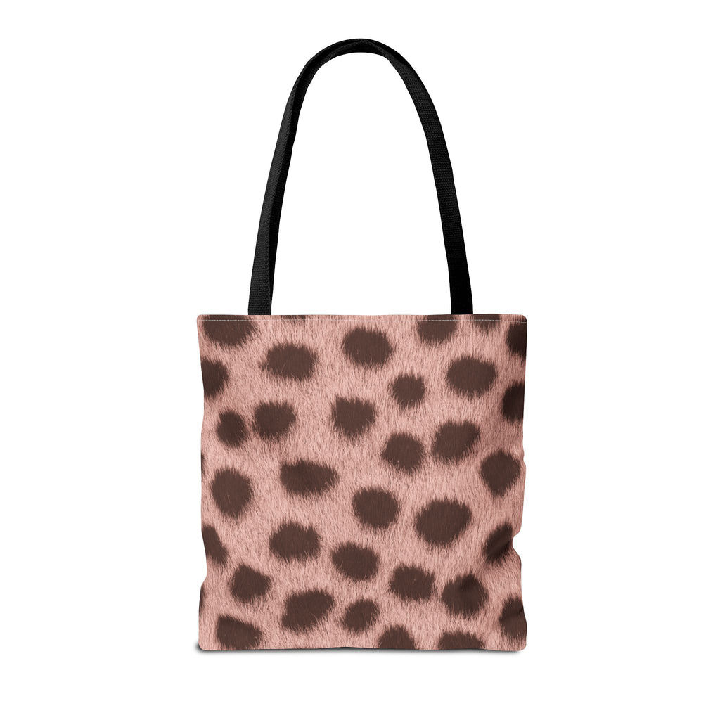 Pink Cheetah Print Tote Bag - Blush Real Spot Canvas Tote, Bold Animal Print Shoulder Bag, 3 Sizes