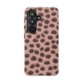 Pink Cheetah Print Phone Case - Blush Real Spot Tough Case for iPhone and Samsung, Soft Animal Print