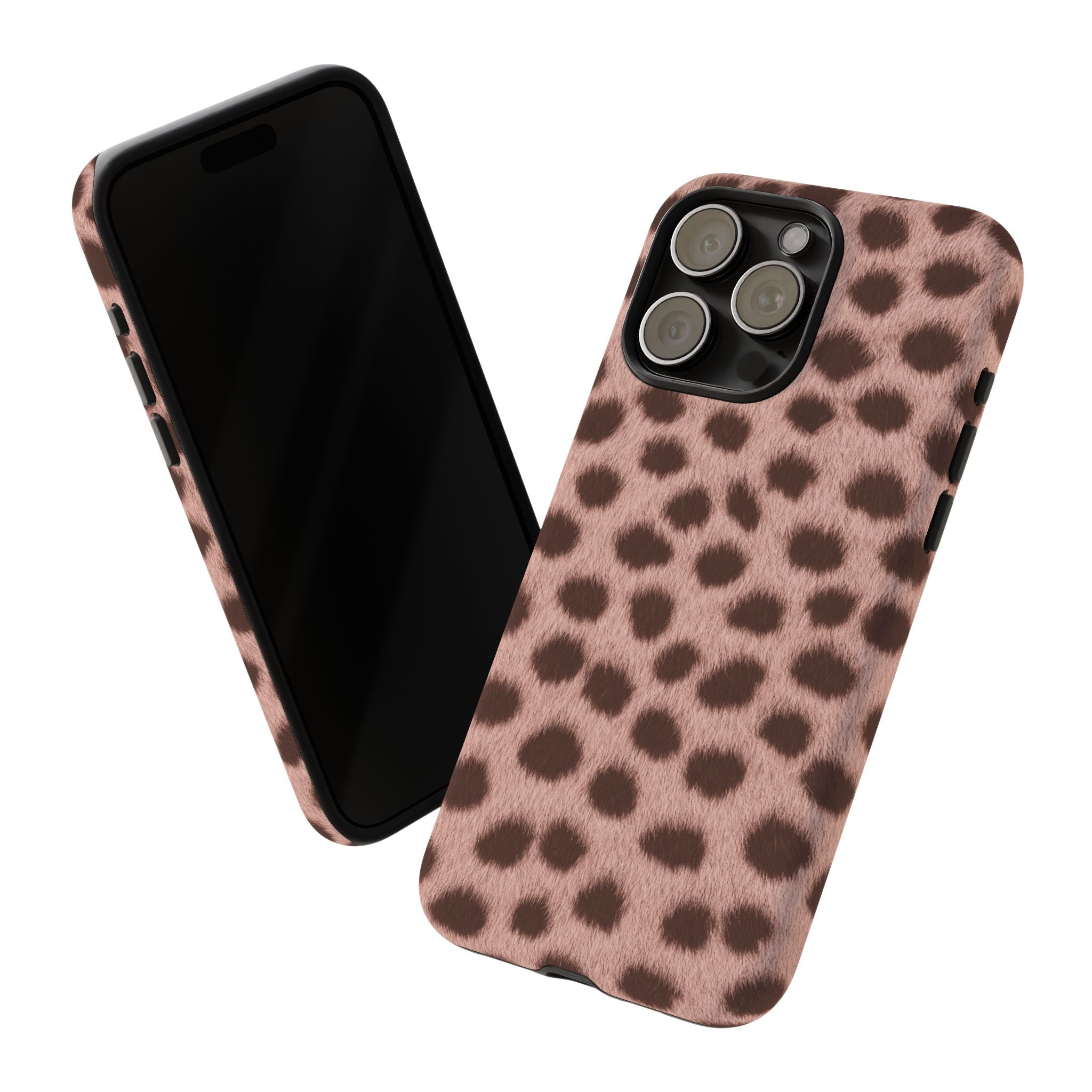 Pink Cheetah Print Phone Case - Blush Real Spot Tough Case for iPhone and Samsung, Soft Animal Print