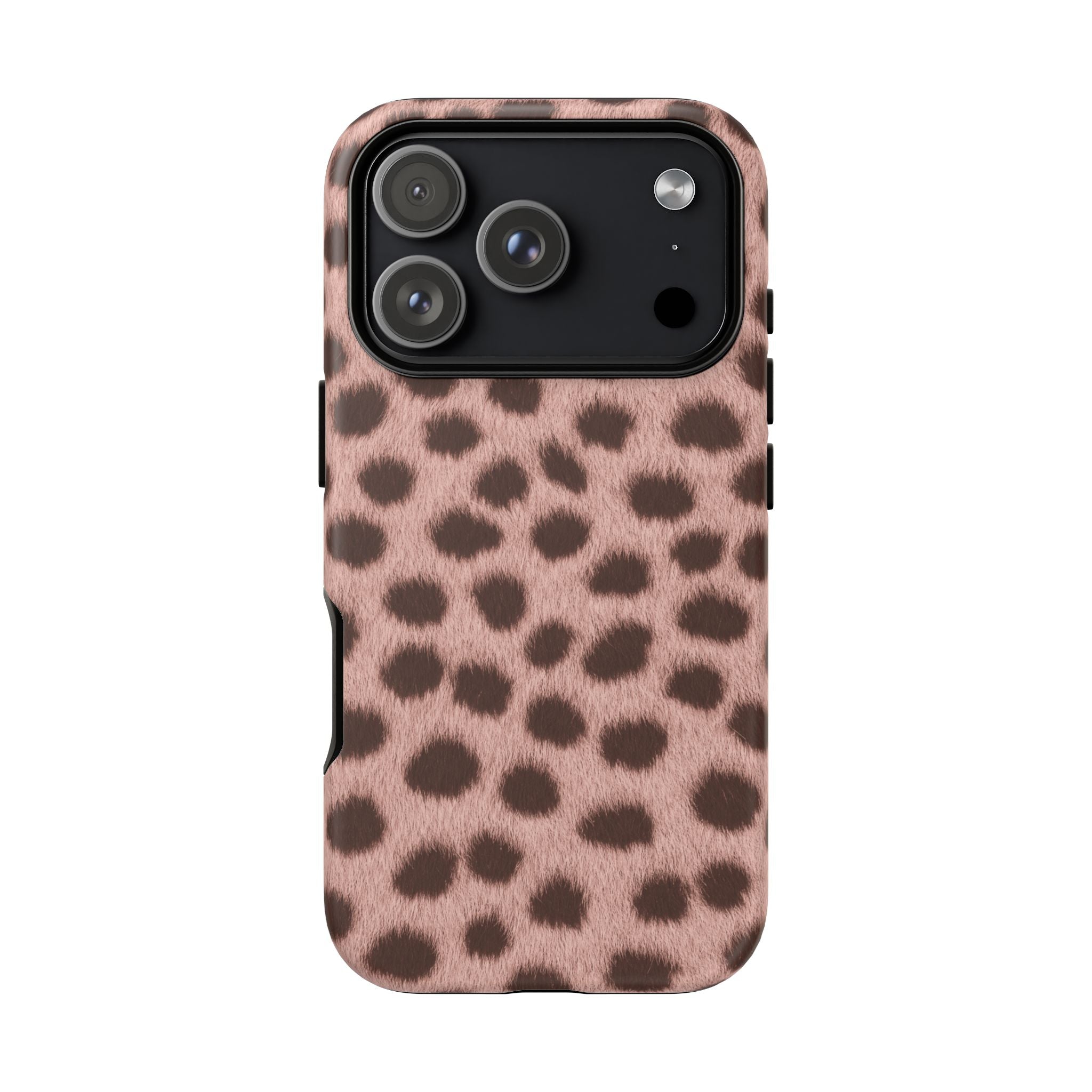 Pink Cheetah Print Phone Case - Blush Real Spot Tough Case for iPhone and Samsung, Soft Animal Print