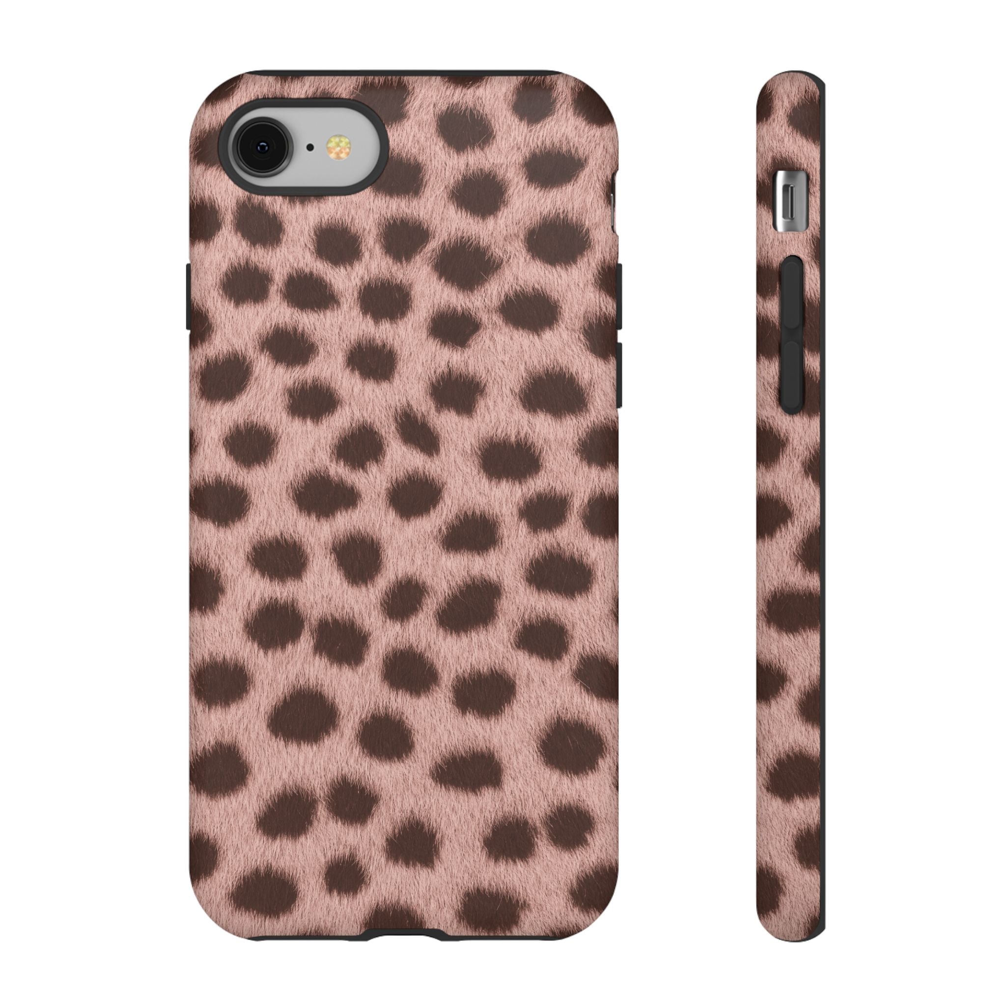 Pink Cheetah Print Phone Case - Blush Real Spot Tough Case for iPhone and Samsung, Soft Animal Print