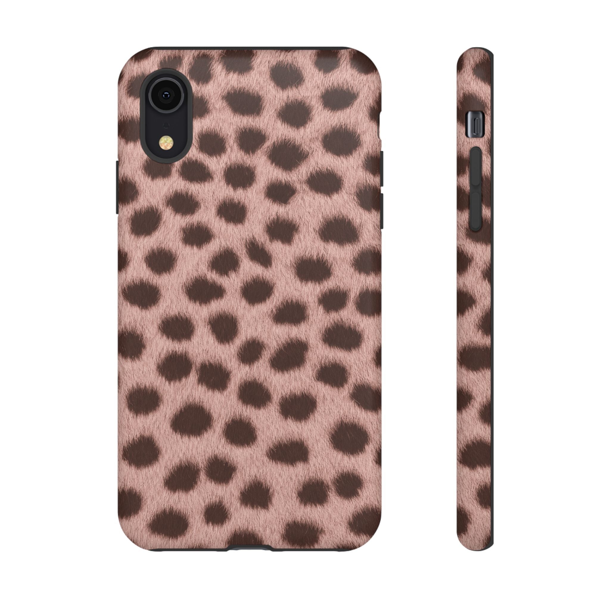 Pink Cheetah Print Phone Case - Blush Real Spot Tough Case for iPhone and Samsung, Soft Animal Print