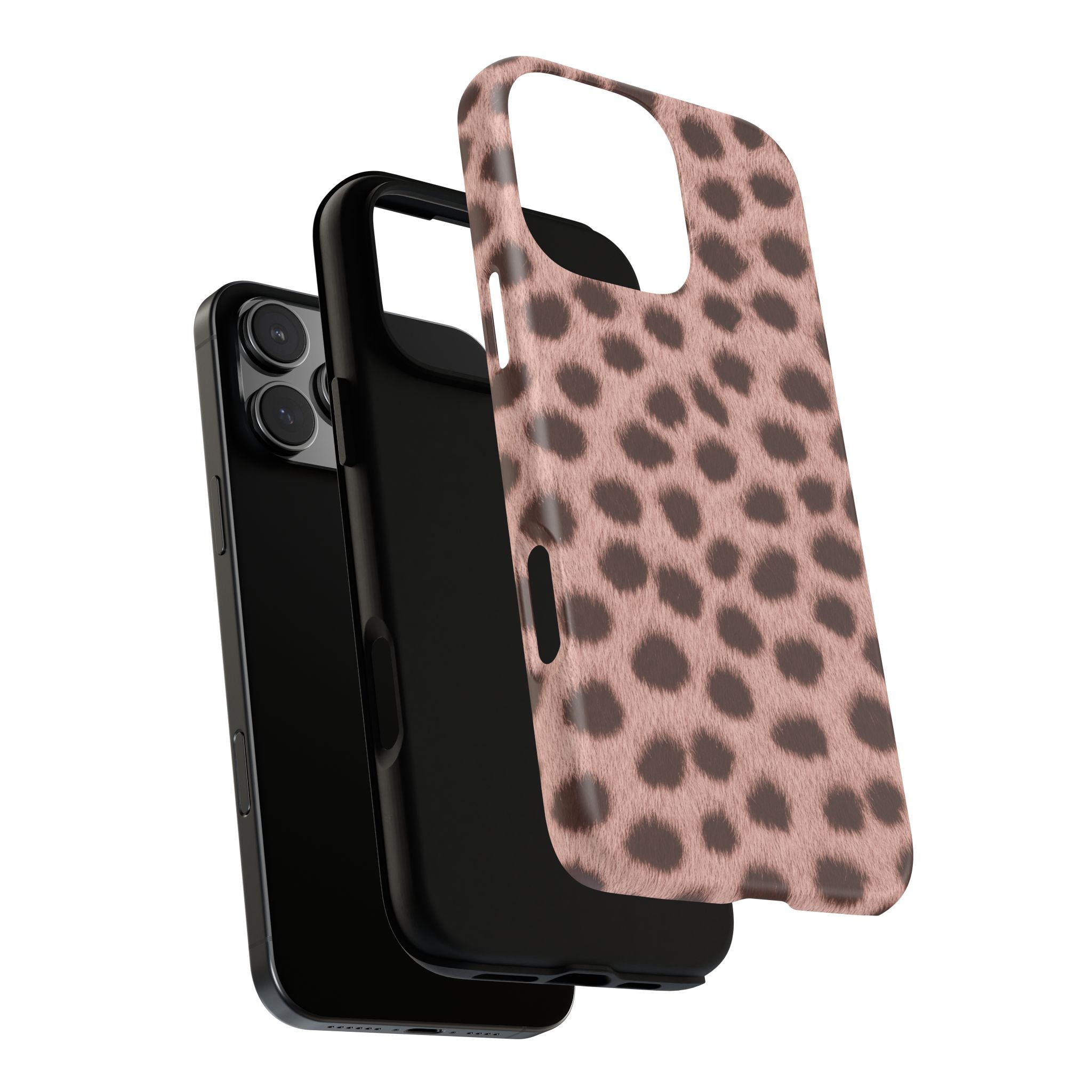 Pink Cheetah Print Phone Case - Blush Real Spot Tough Case for iPhone and Samsung, Soft Animal Print