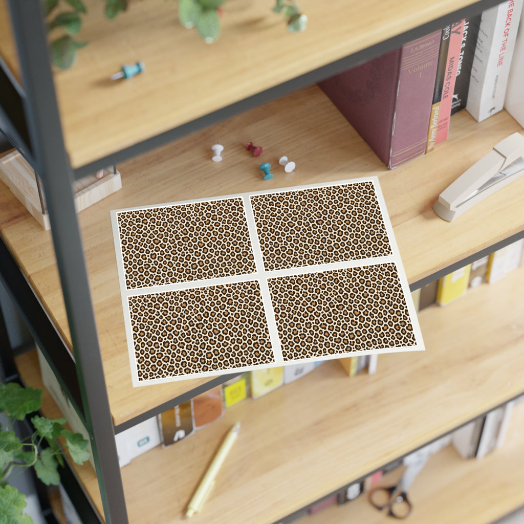 Leopard Print Sticker Sheet — Classic Cream
