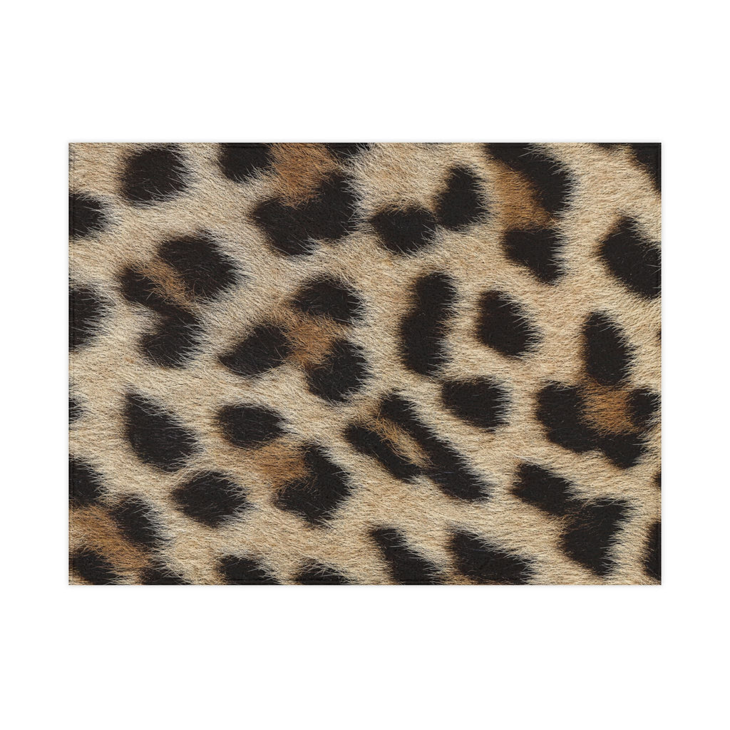 Leopard print baby blanket on soft fleece, 30 by 40 inches