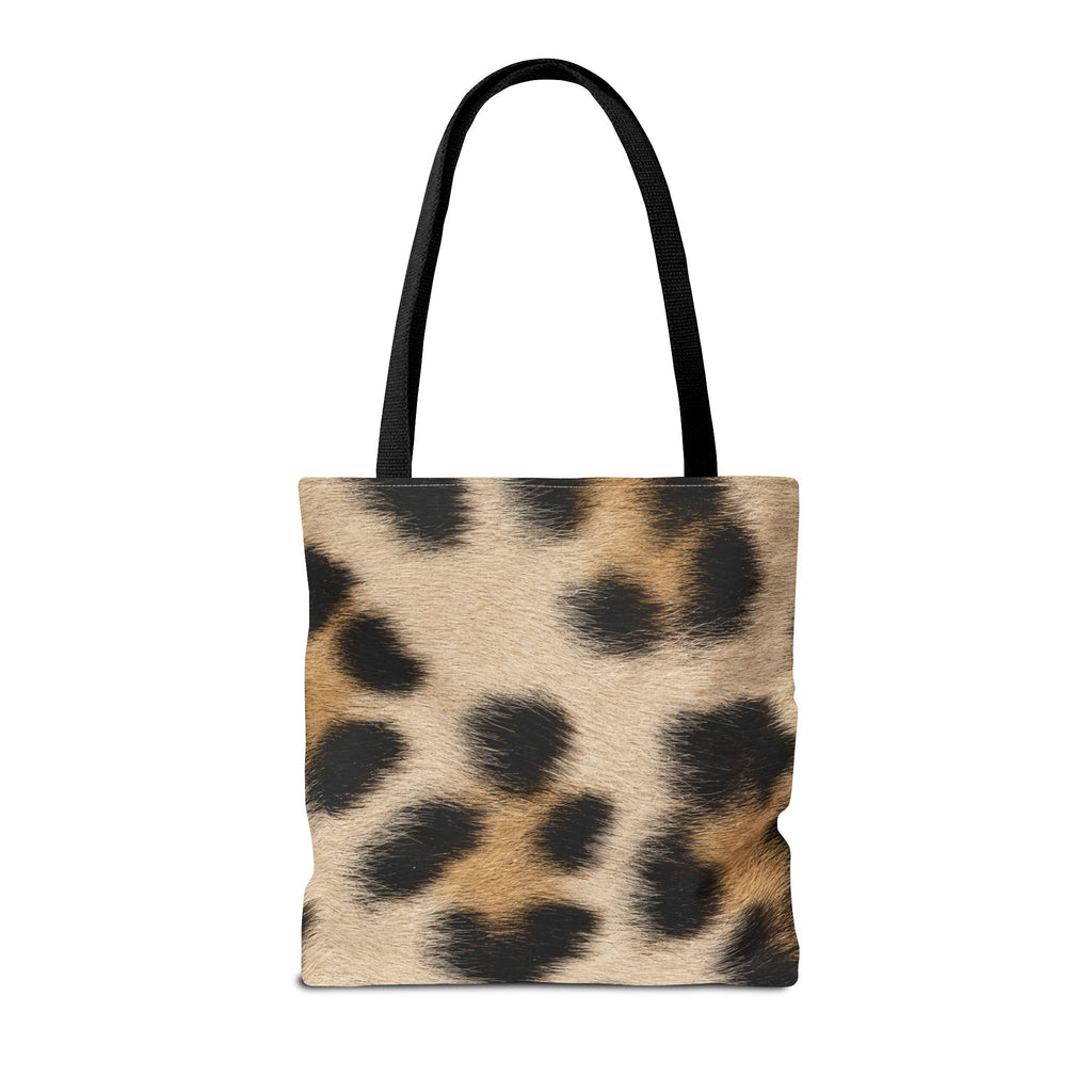 Cream Leopard Print Tote Bag - Pale Ivory Canvas Tote, Bold Spotted Animal Print Shoulder Bag, 3 Sizes