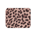 Blush Leopard Print Sherpa Blanket - Soft Pink Cheetah Throw, Photoreal Animal Print, 3 Sizes