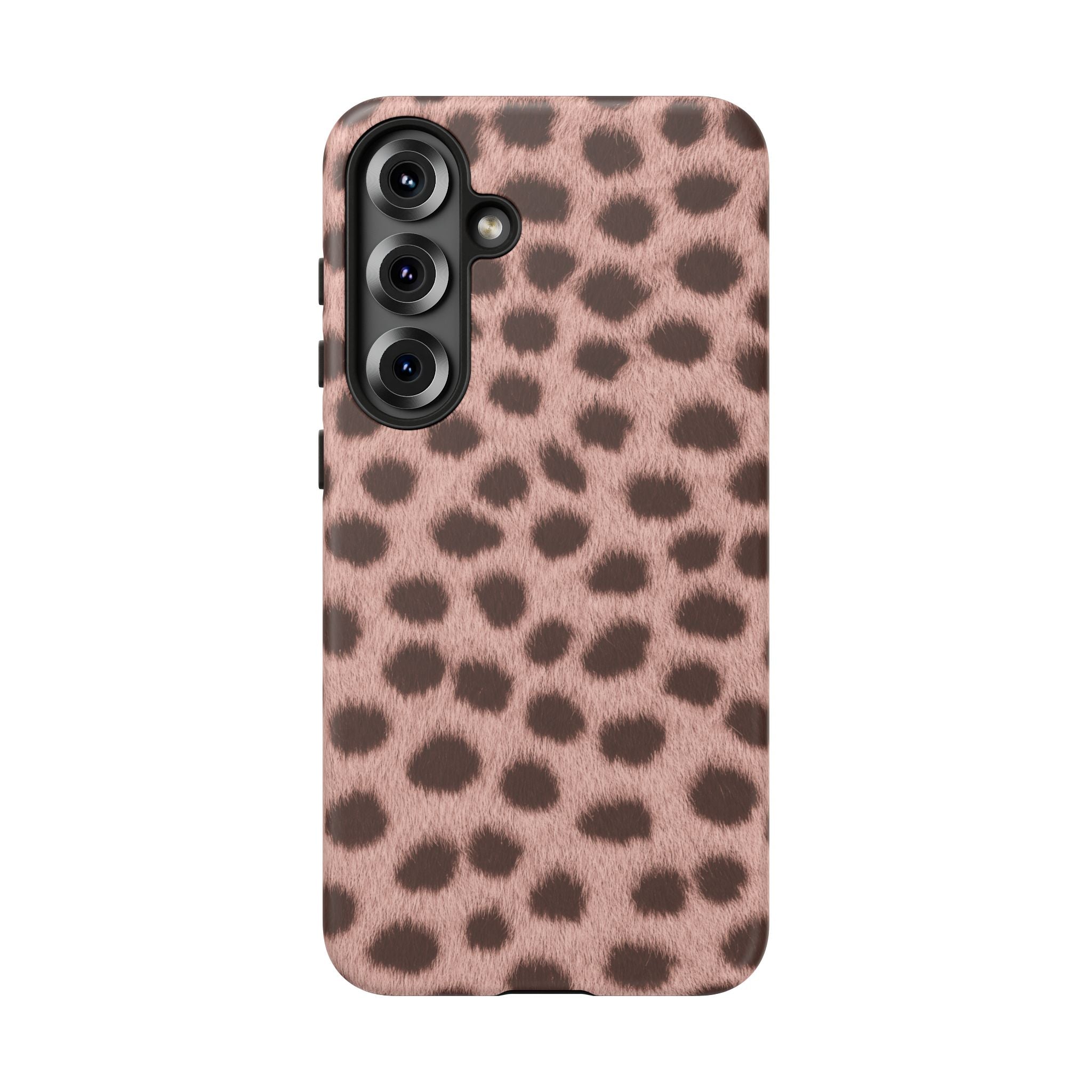 Pink Cheetah Print Phone Case - Blush Real Spot Tough Case for iPhone and Samsung, Soft Animal Print