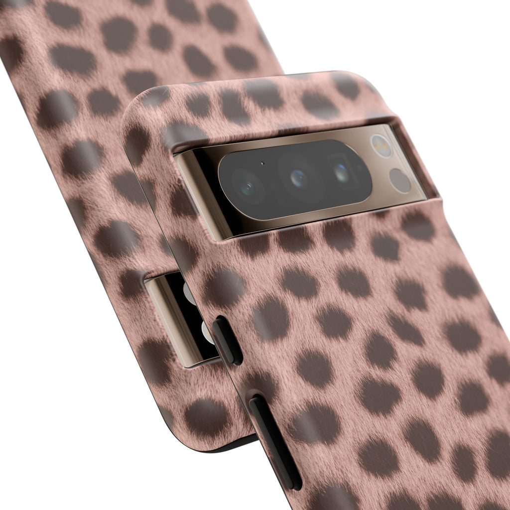 Pink Cheetah Print Phone Case - Blush Real Spot Tough Case for iPhone and Samsung, Soft Animal Print