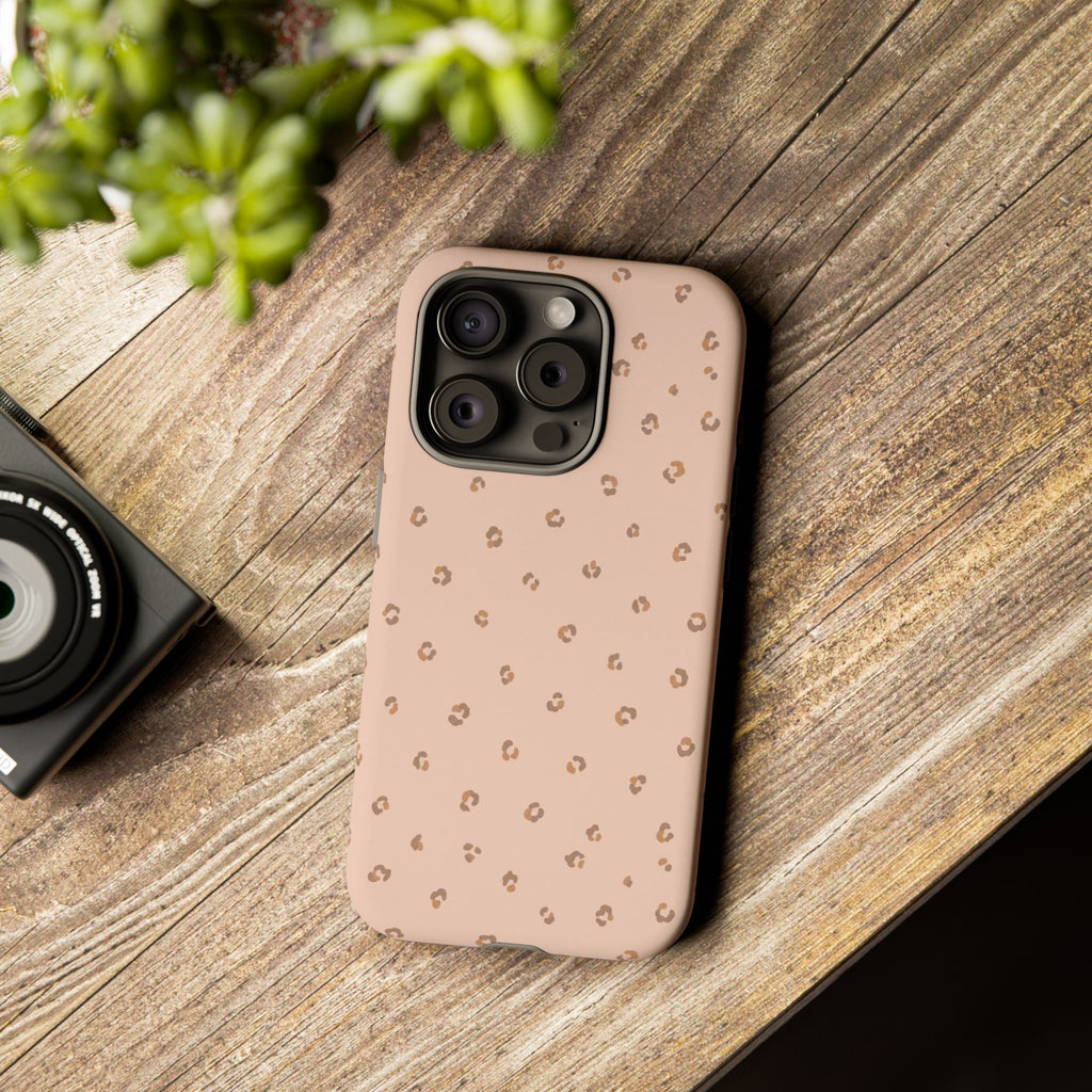 Pink Leopard Phone Case — Soft Blush