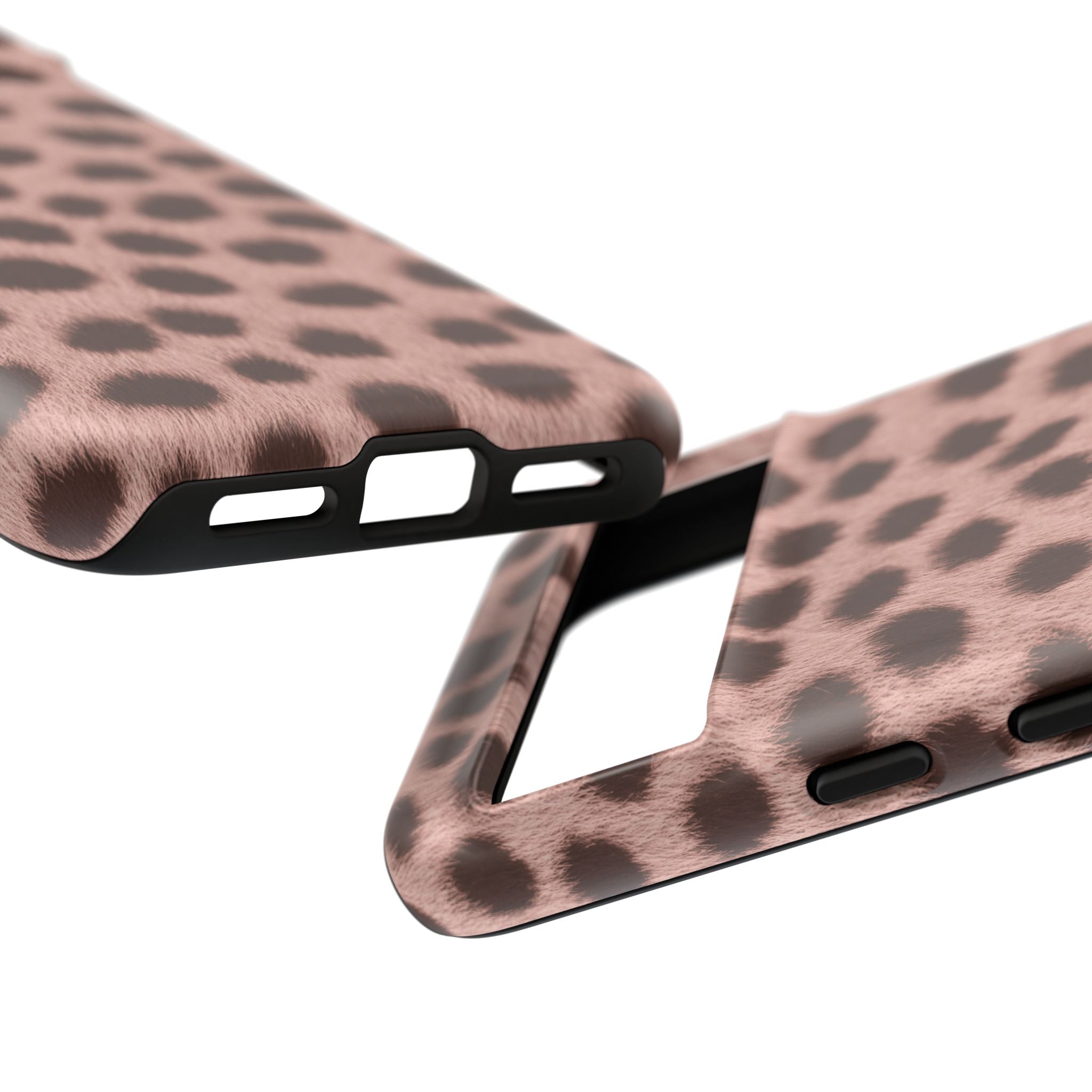Pink Cheetah Print Phone Case - Blush Real Spot Tough Case for iPhone and Samsung, Soft Animal Print