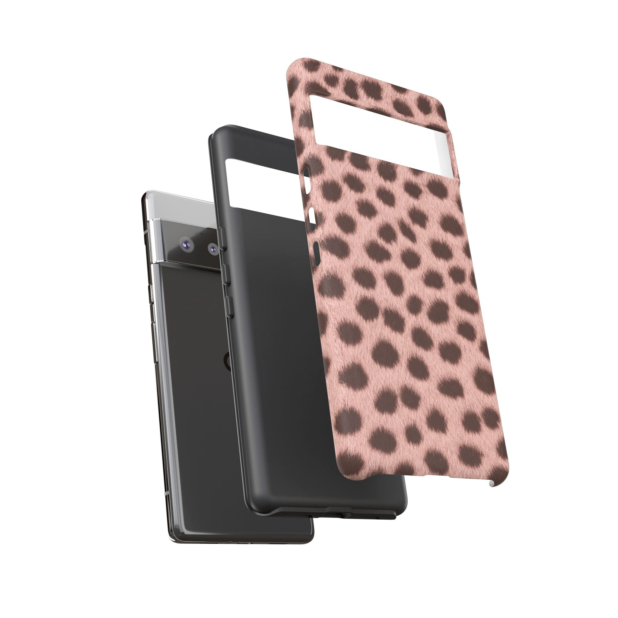 Pink Cheetah Print Phone Case - Blush Real Spot Tough Case for iPhone and Samsung, Soft Animal Print
