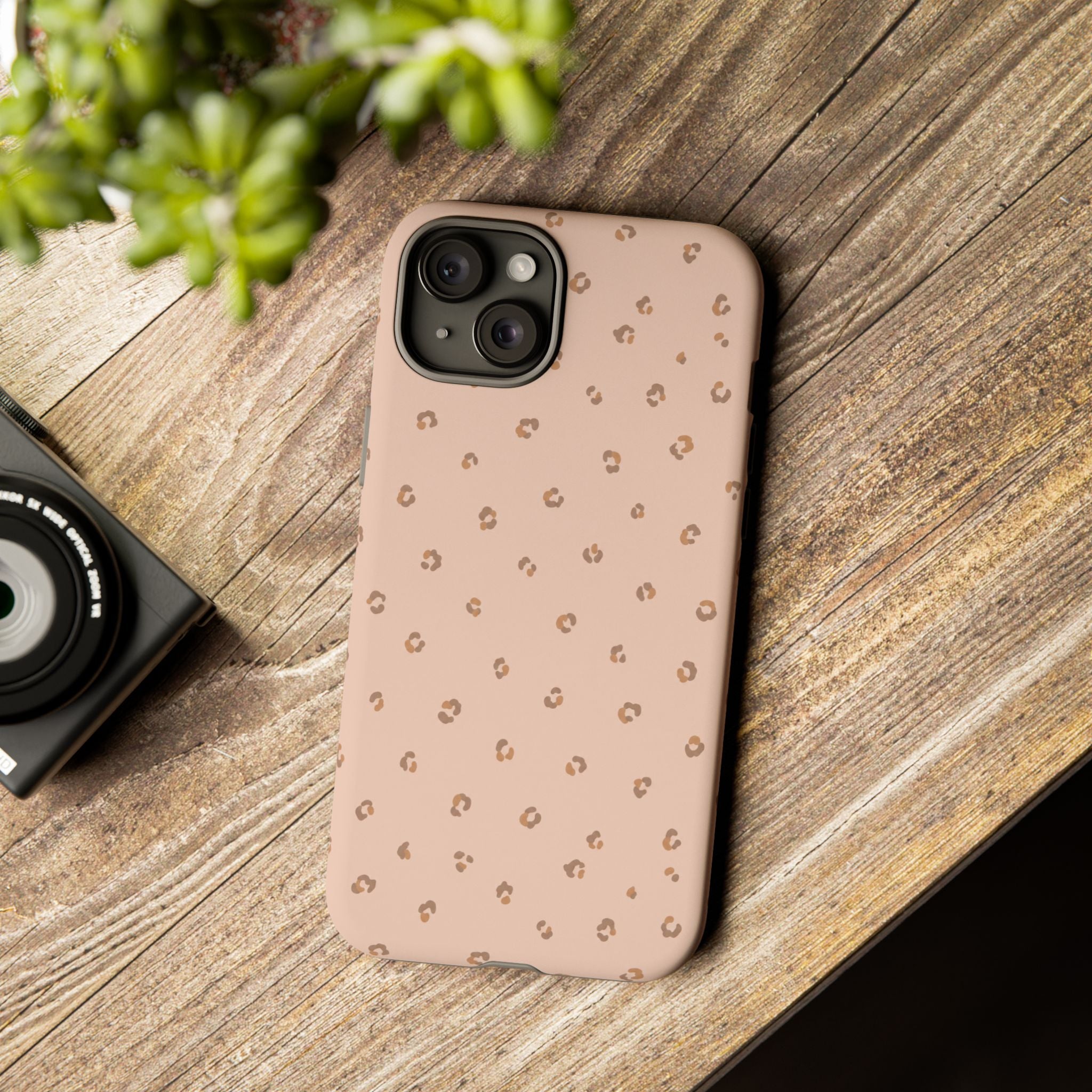 Pink Leopard Phone Case — Soft Blush