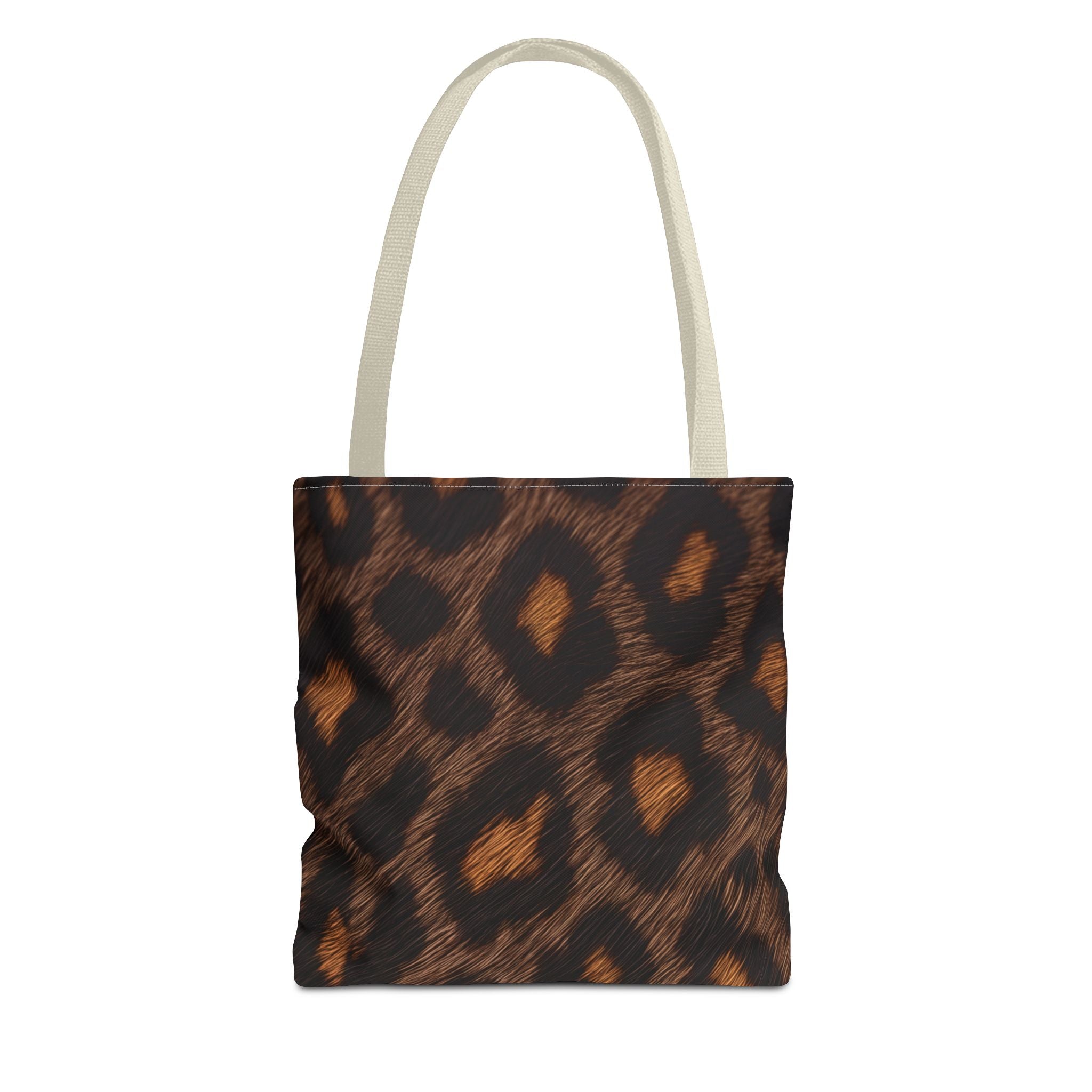 Dark Leopard Print Tote Bag - After Dark Espresso Canvas Tote, Moody Animal Print Shoulder Bag, 3 Sizes