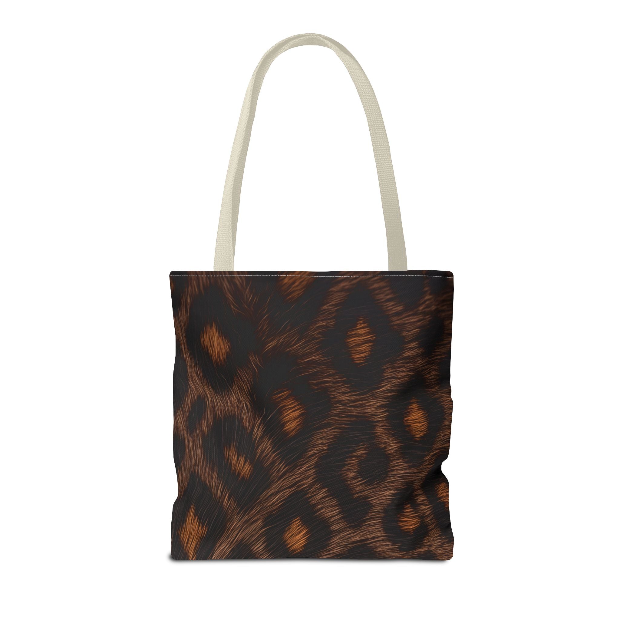 Dark Leopard Print Tote Bag - After Dark Espresso Canvas Tote, Moody Animal Print Shoulder Bag, 3 Sizes