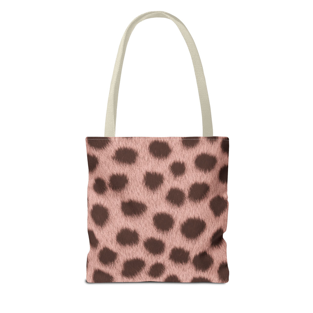 Pink Cheetah Print Tote Bag - Blush Real Spot Canvas Tote, Bold Animal Print Shoulder Bag, 3 Sizes