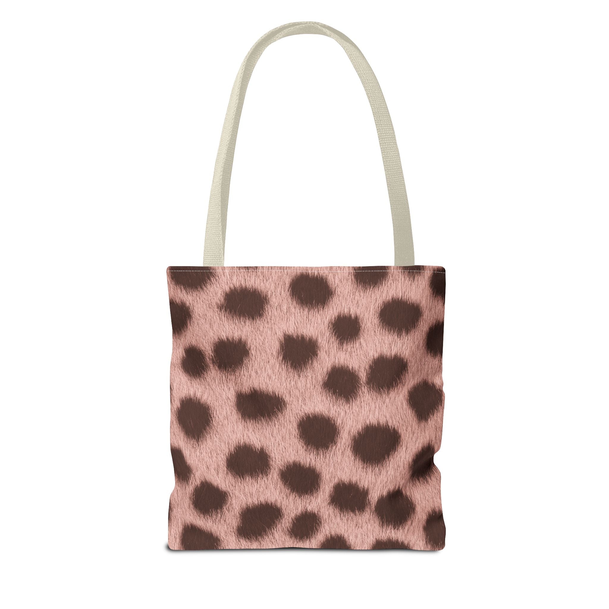 Pink Cheetah Print Tote Bag - Blush Real Spot Canvas Tote, Bold Animal Print Shoulder Bag, 3 Sizes