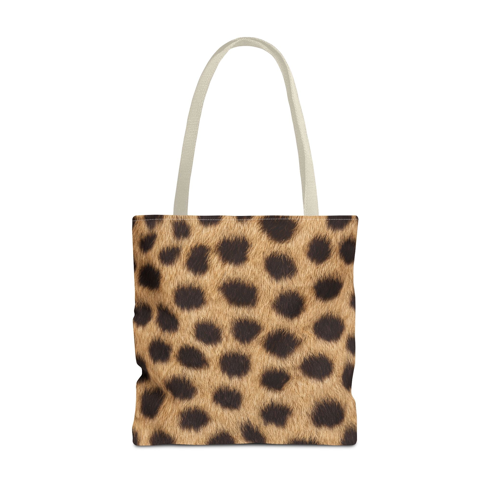 Cheetah Print Tote Bag - Real Spot Canvas Tote, Bold Animal Print Everyday Shoulder Bag, 3 Sizes