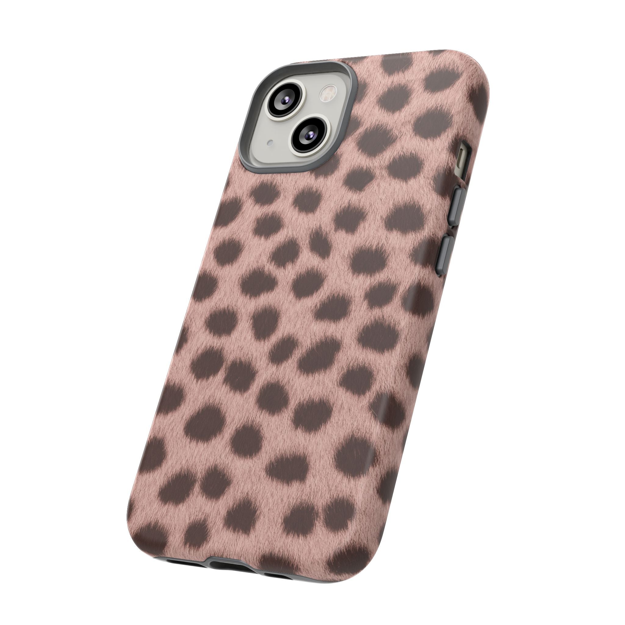 Pink Cheetah Print Phone Case - Blush Real Spot Tough Case for iPhone and Samsung, Soft Animal Print
