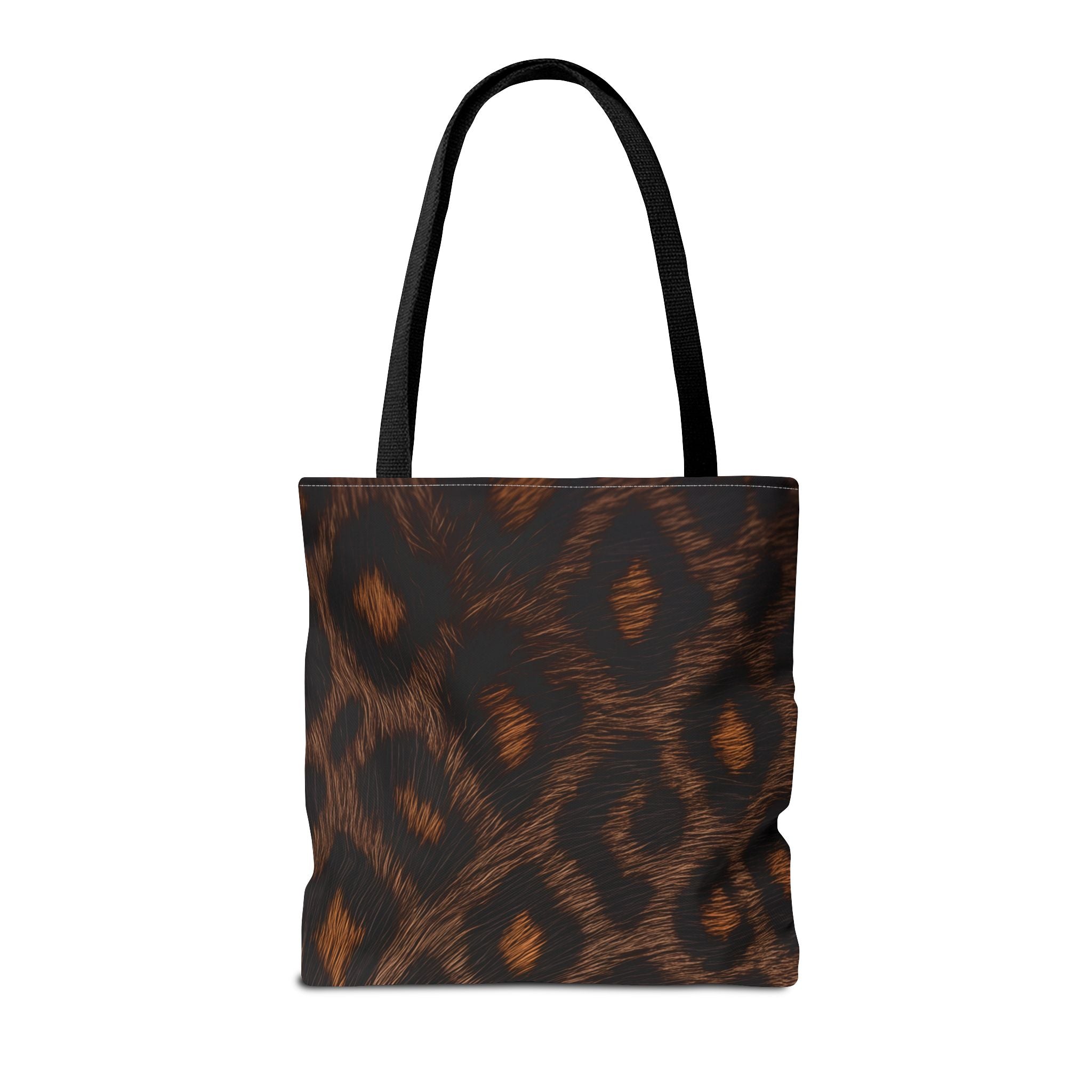 Dark Leopard Print Tote Bag - After Dark Espresso Canvas Tote, Moody Animal Print Shoulder Bag, 3 Sizes