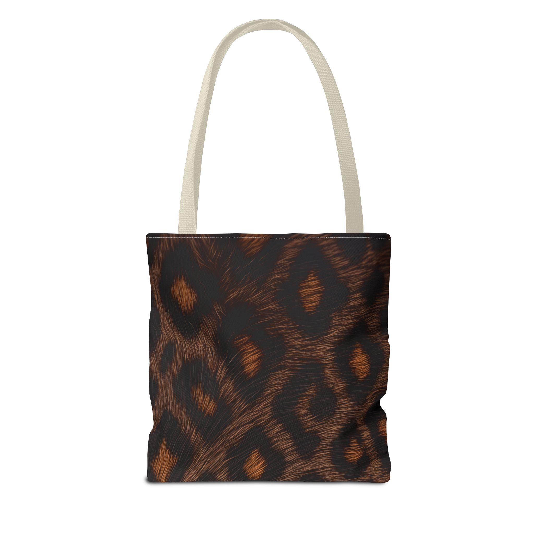Dark Leopard Print Tote Bag - After Dark Espresso Canvas Tote, Moody Animal Print Shoulder Bag, 3 Sizes
