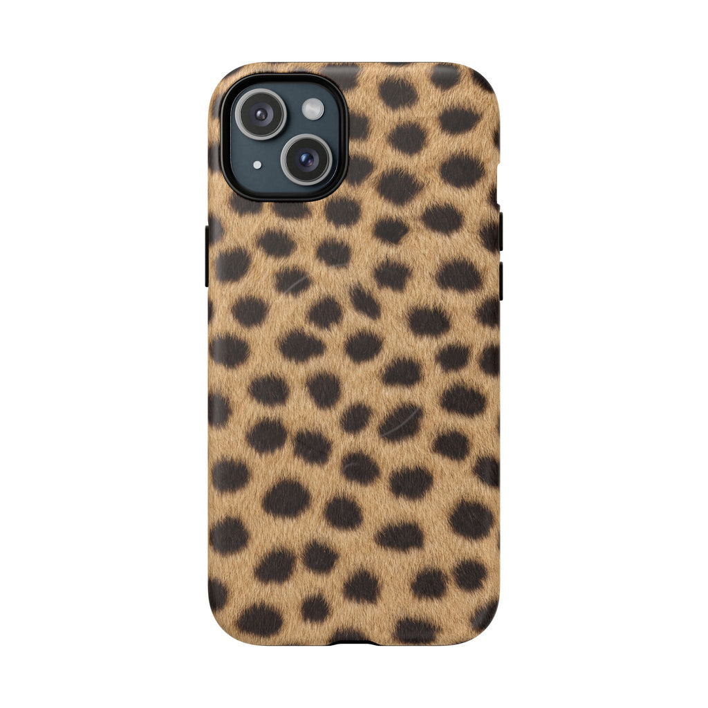 Cheetah print MagSafe case shown from the back