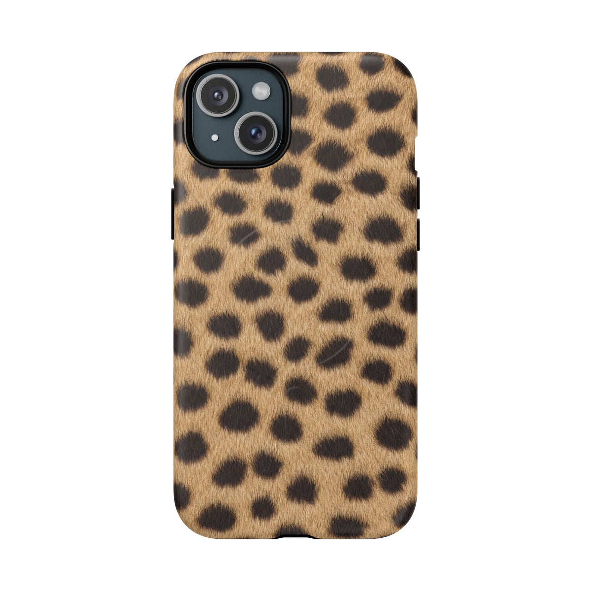 Cheetah print MagSafe case shown from the back