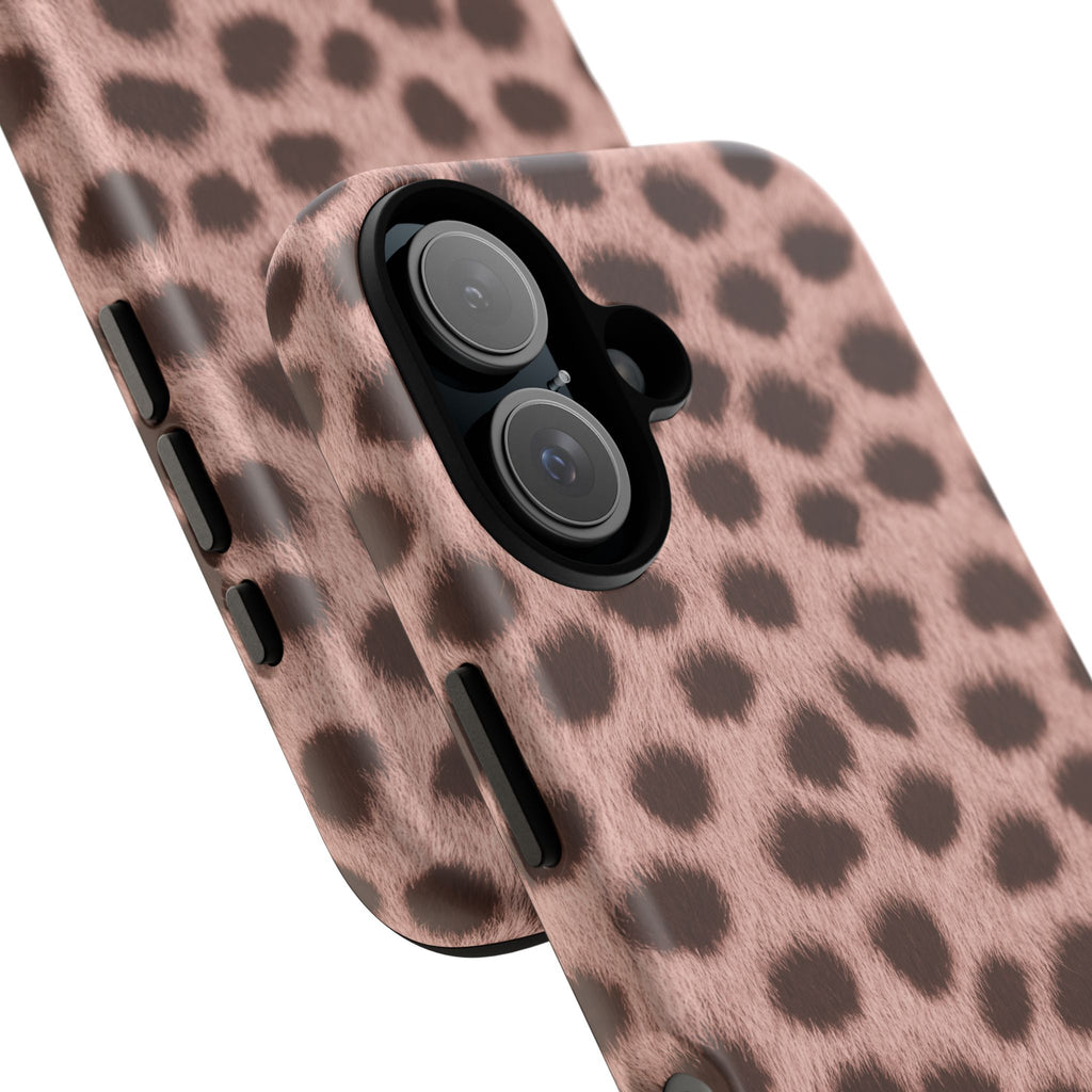 Pink Cheetah Print Phone Case - Blush Real Spot Tough Case for iPhone and Samsung, Soft Animal Print