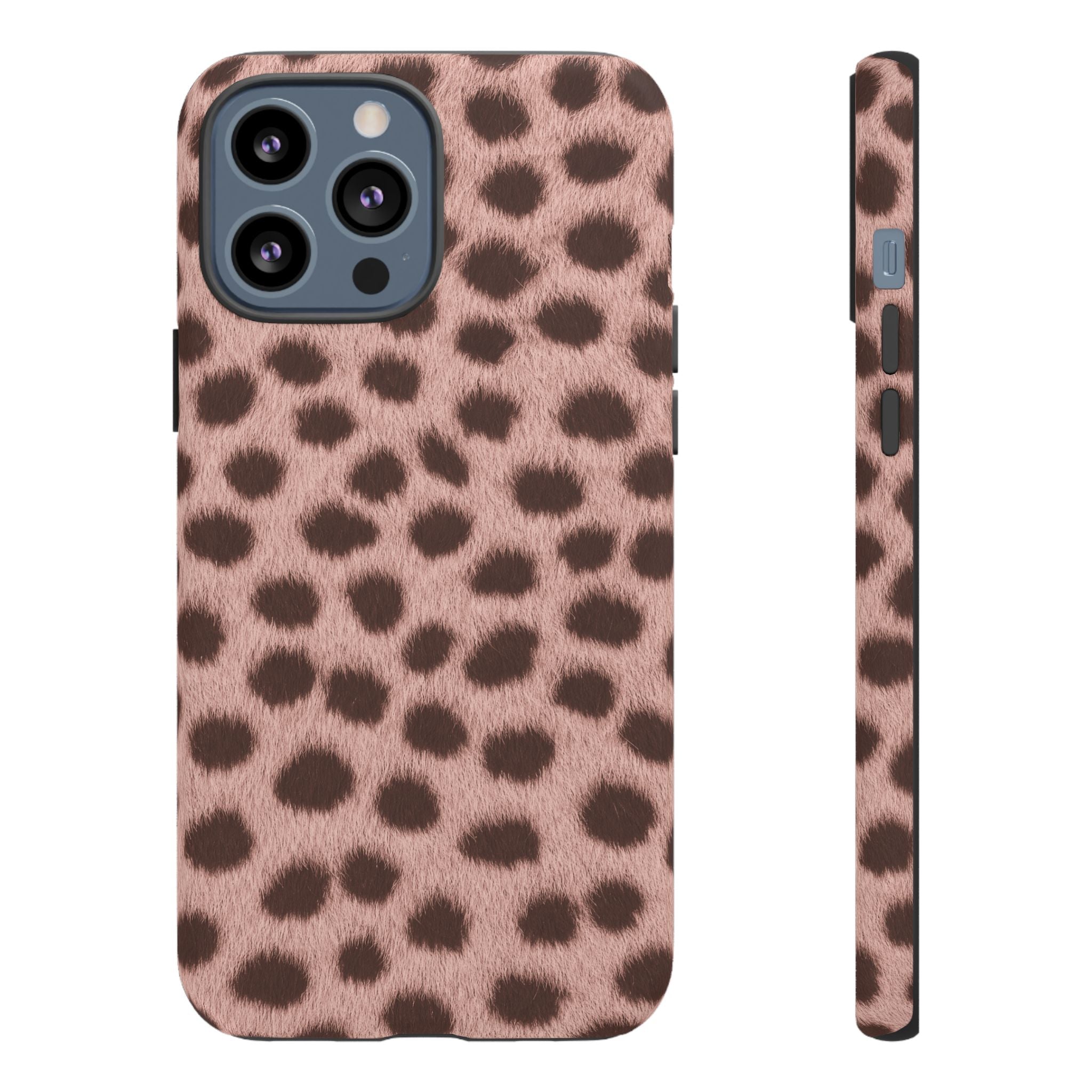 Pink Cheetah Print Phone Case - Blush Real Spot Tough Case for iPhone and Samsung, Soft Animal Print