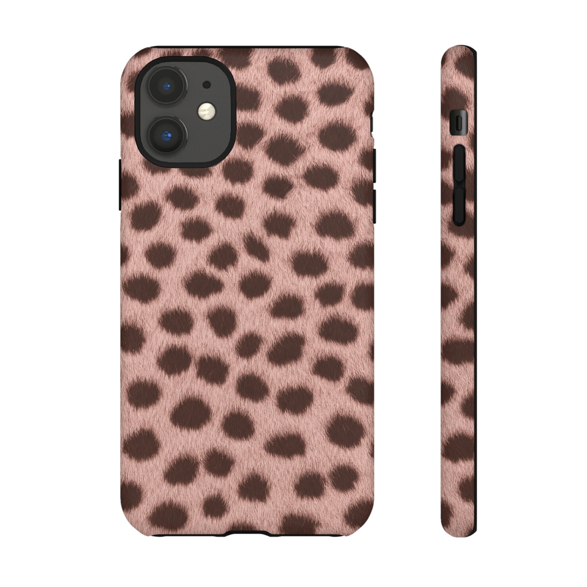 Pink Cheetah Print Phone Case - Blush Real Spot Tough Case for iPhone and Samsung, Soft Animal Print