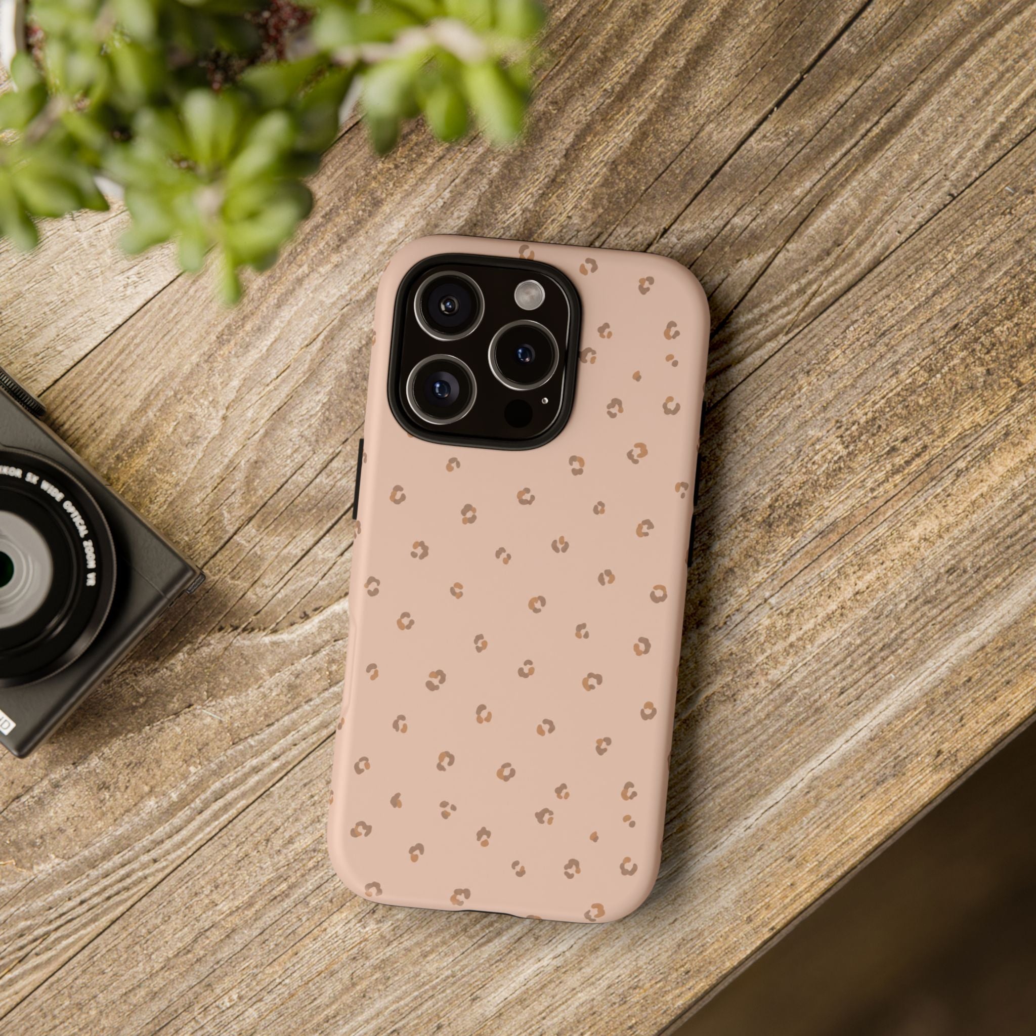 Pink Leopard Phone Case — Soft Blush