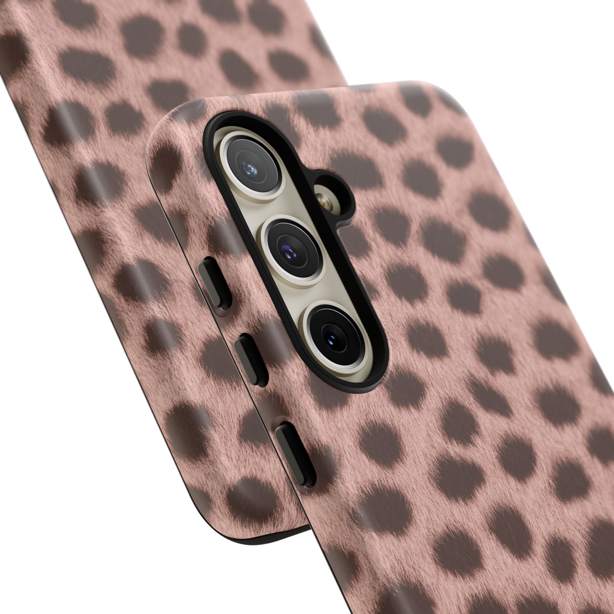 Pink Cheetah Print Phone Case - Blush Real Spot Tough Case for iPhone and Samsung, Soft Animal Print
